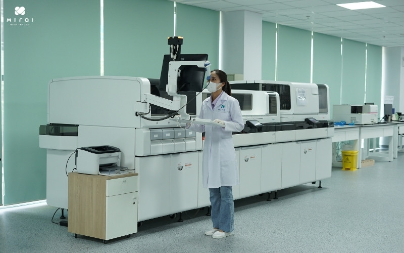 Mirai Healthcare có máy móc hiện đại xét nghiệm chuẩn